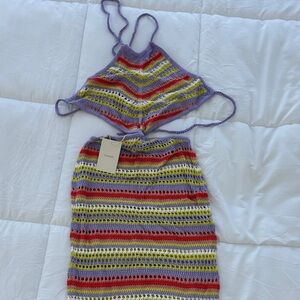 Tularosa Multicolor Knit Halter coverup